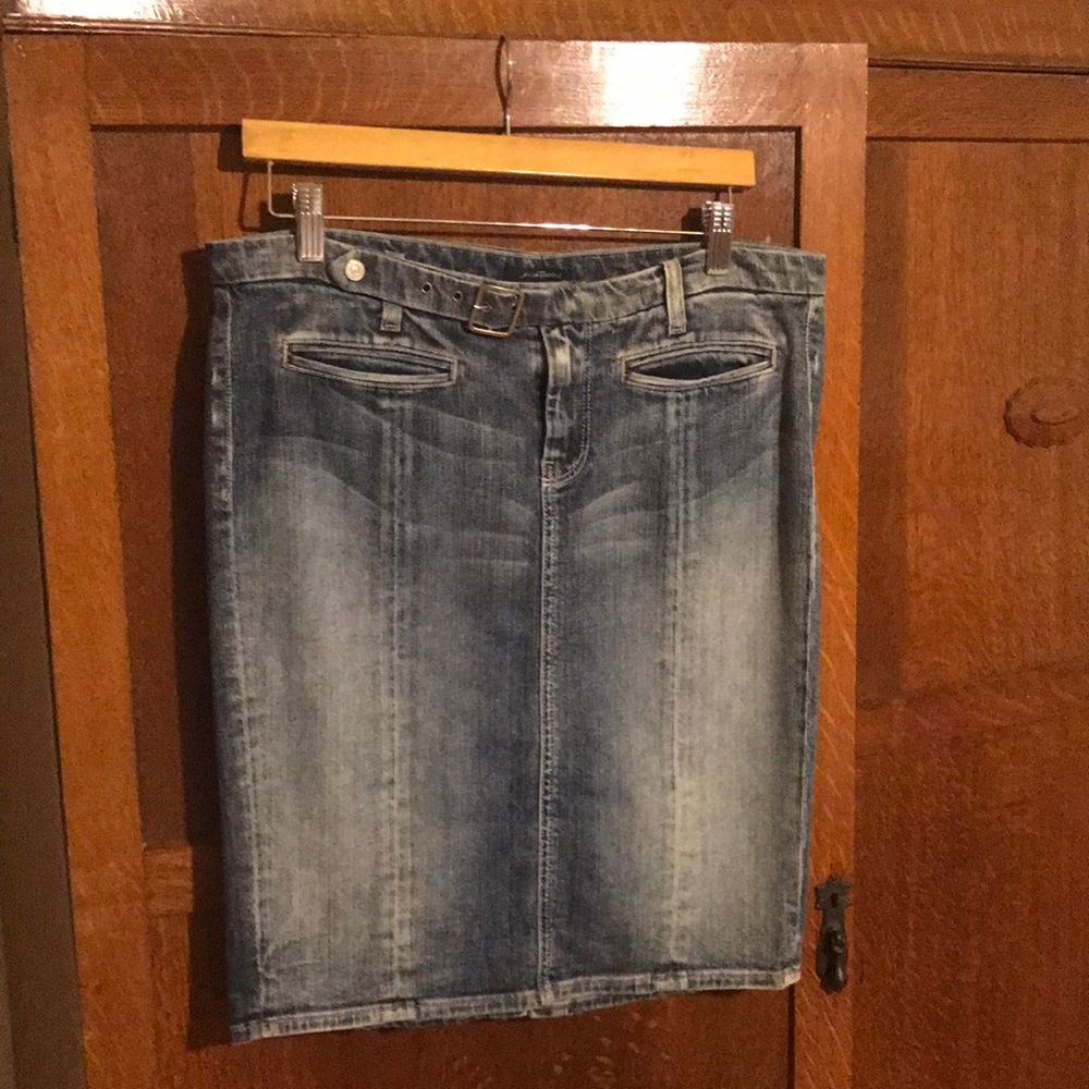 7 for All Mankind denim pencil skirt